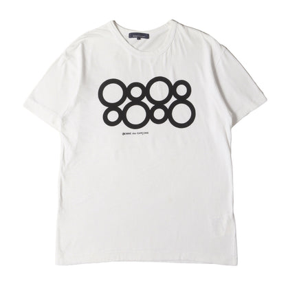 青山点限定 サークル グラフィック ロゴ バインダーネック Tシャツ (KJ-T002) / AD2017