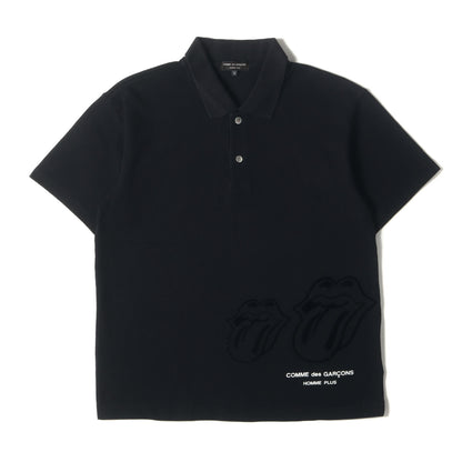 × The Rolling Stones Rip & Tongue ロゴ 鹿の子 ポロシャツ (PP-T038)