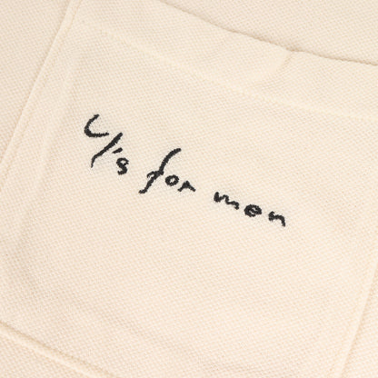92SS シグネチャー Ys for men ロゴ 刺繍 ポケット 鹿の子 ポロシャツ (MZ-T12-008)