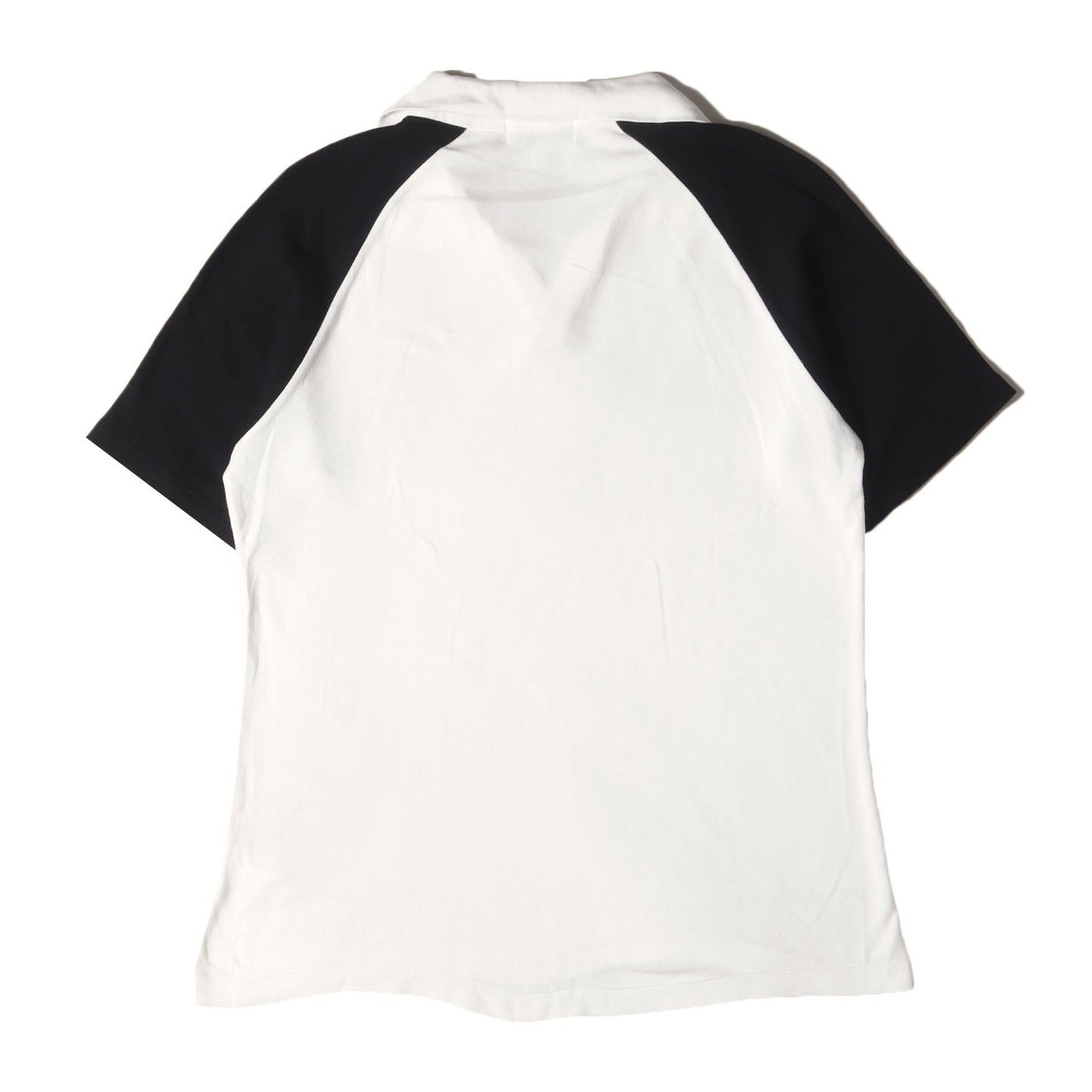 90s シグネチャー ロゴ ヘム ツートーン スキッパー ポロシャツ / POUR HOMME