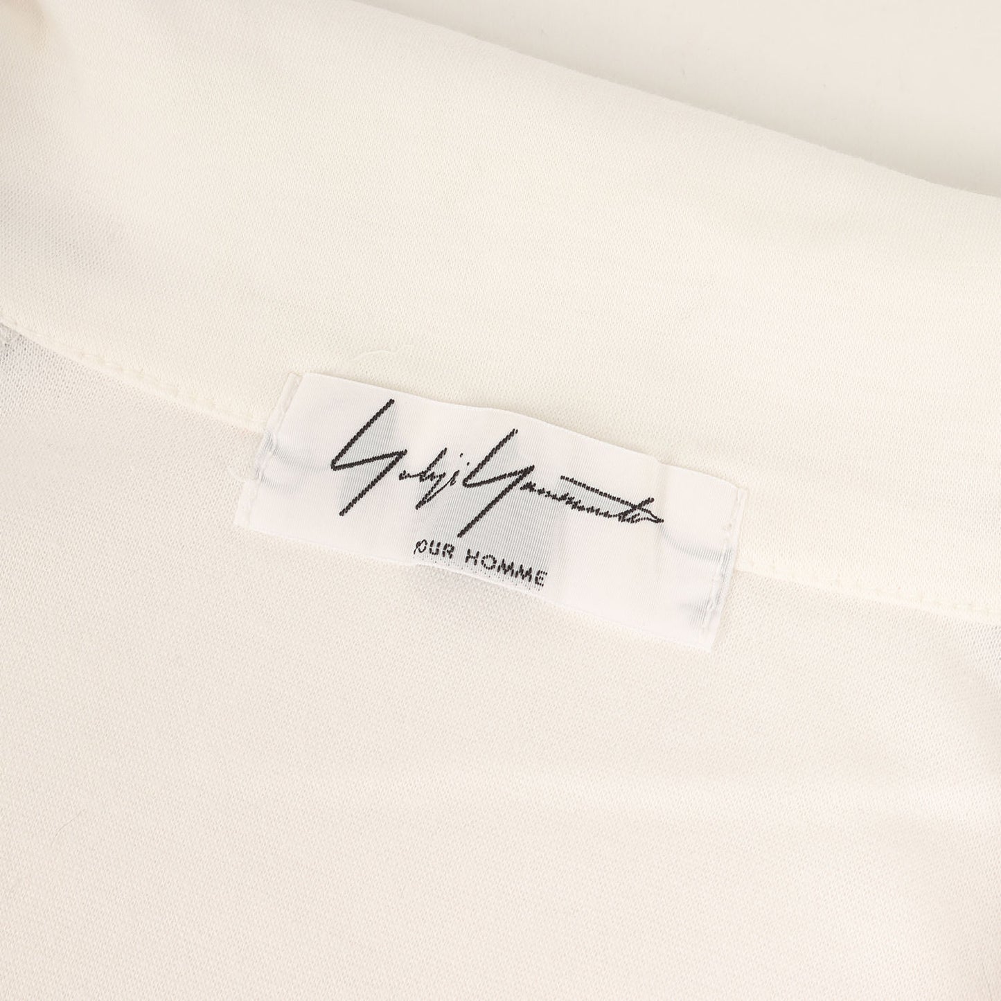 90s シグネチャー ロゴ ヘム ツートーン スキッパー ポロシャツ / POUR HOMME