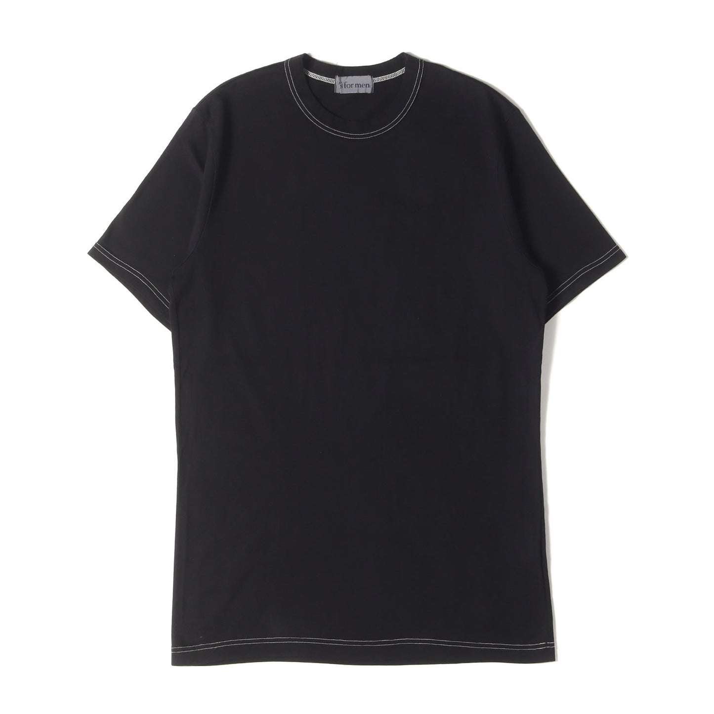 97AW バック Y's for men ロゴ ホワイトステッチ バインダーネック Tシャツ (MI-T25-032)