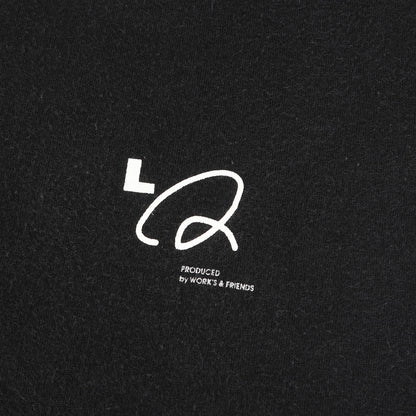 90s - 00s ワンポイント ロゴ バインダーネック Tシャツ / LQ WORK'S & FRIENDS