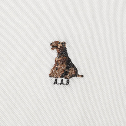 ワンポイント グラフィック 刺繍 鹿の子 ポロシャツ / DURBAN A.A.R