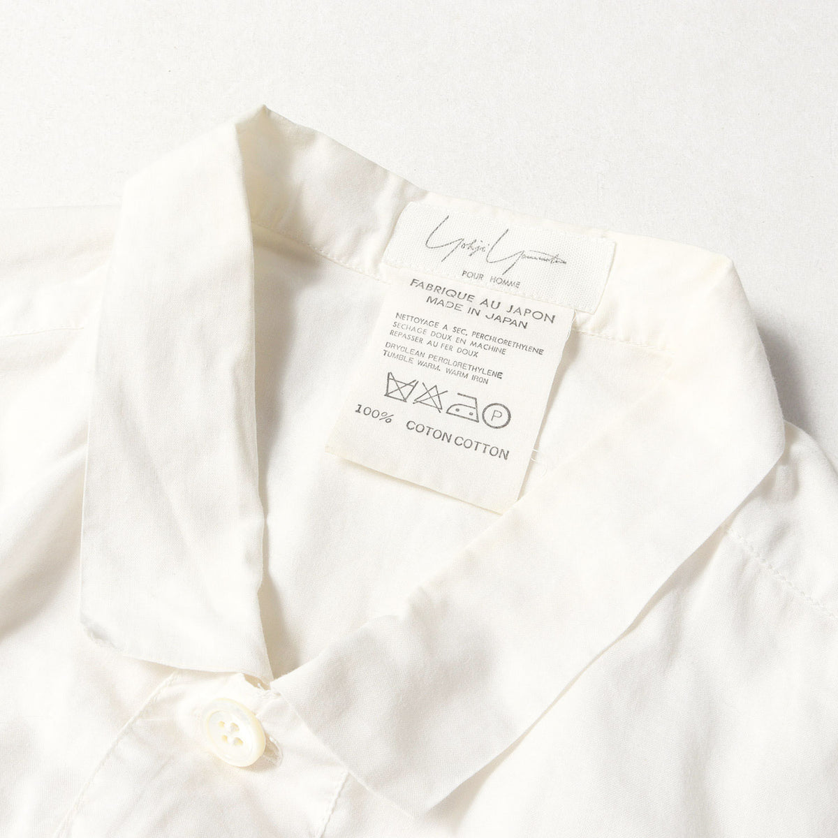 70s - 80s 丸文字タグ ダッチカラー ハーフスリーブ プルオーバー スキッパー ロング シャツ / POUR HOMME