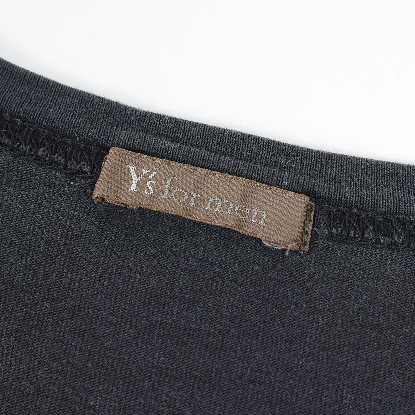 90s - 00s ワンポイント Y's for men ロゴ プリント バインダーネック Tシャツ