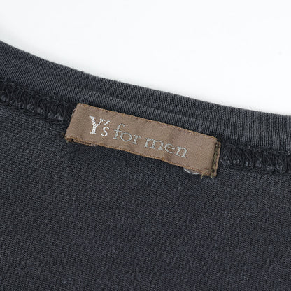 90s - 00s ワンポイント Y's for men ロゴ プリント バインダーネック Tシャツ