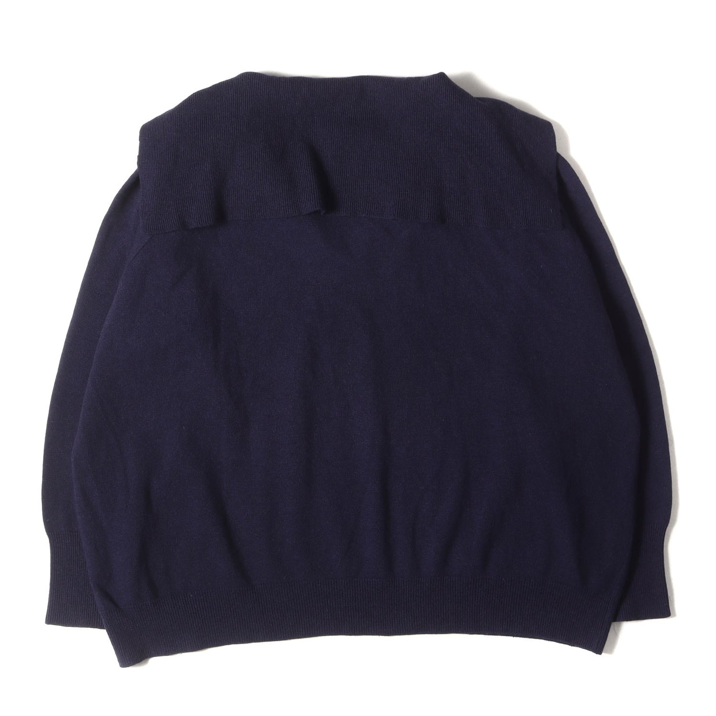 70s - 80s 丸文字タグ セーラーカラー ラグラン Vネック ウールナイロン ニット / FEMME