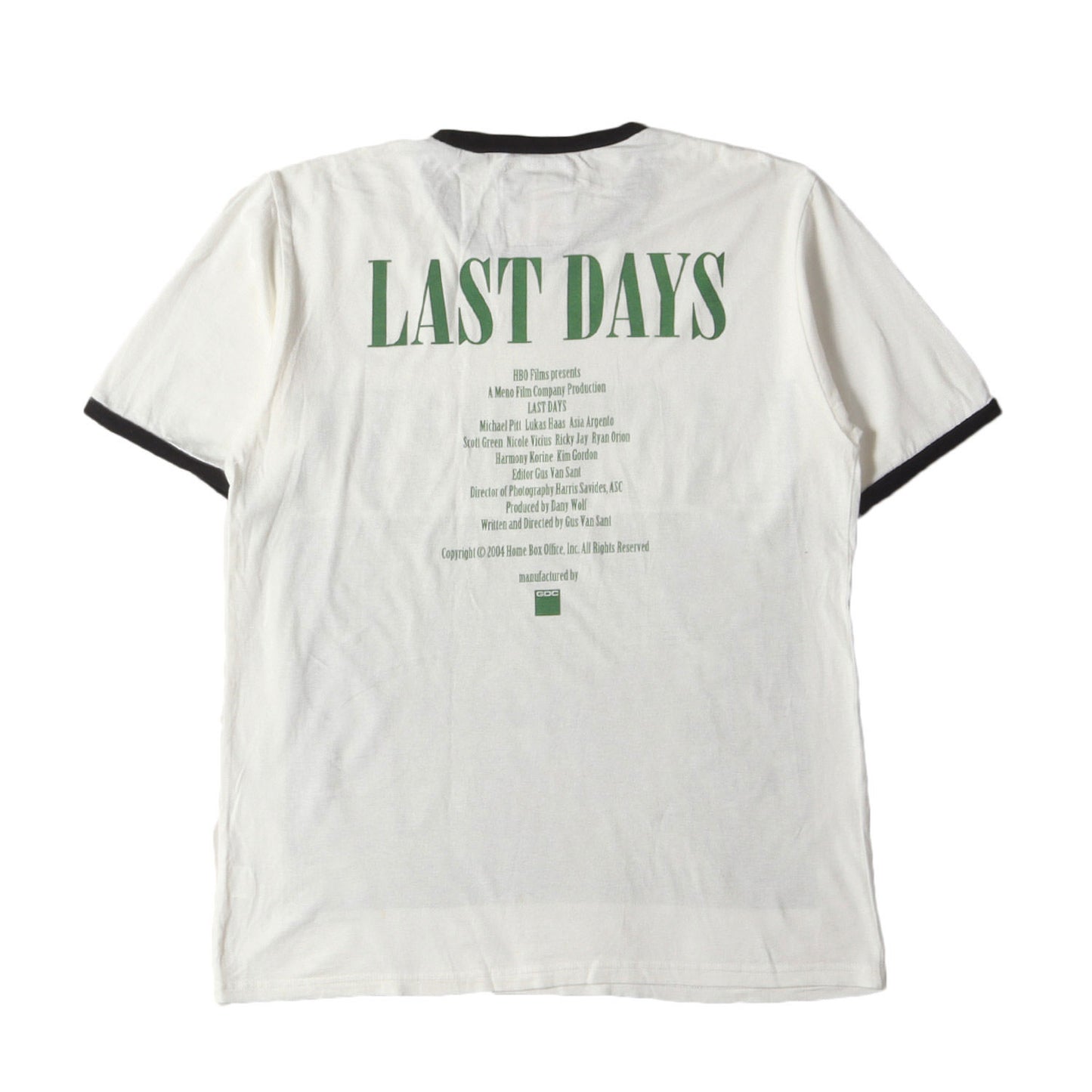 00s LAST DAYS フォト グラフィック リンガーネック トリム Tシャツ