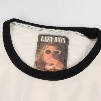 00s LAST DAYS フォト グラフィック リンガーネック トリム Tシャツ