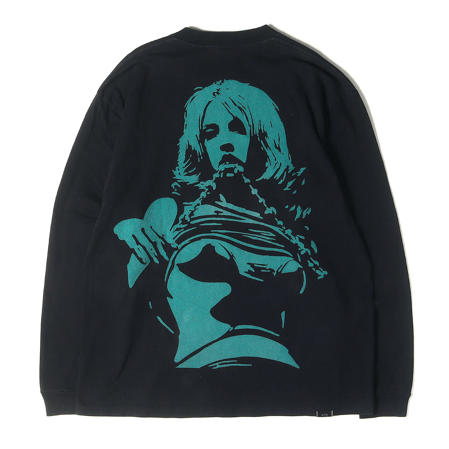90s - 00s ワンポイント ロゴ バック ヌード ガール オーバーサイズ ロングスリーブ Tシャツ