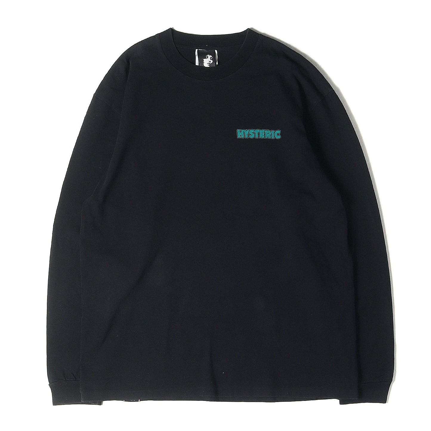 90s - 00s ワンポイント ロゴ バック ヌード ガール オーバーサイズ ロングスリーブ Tシャツ