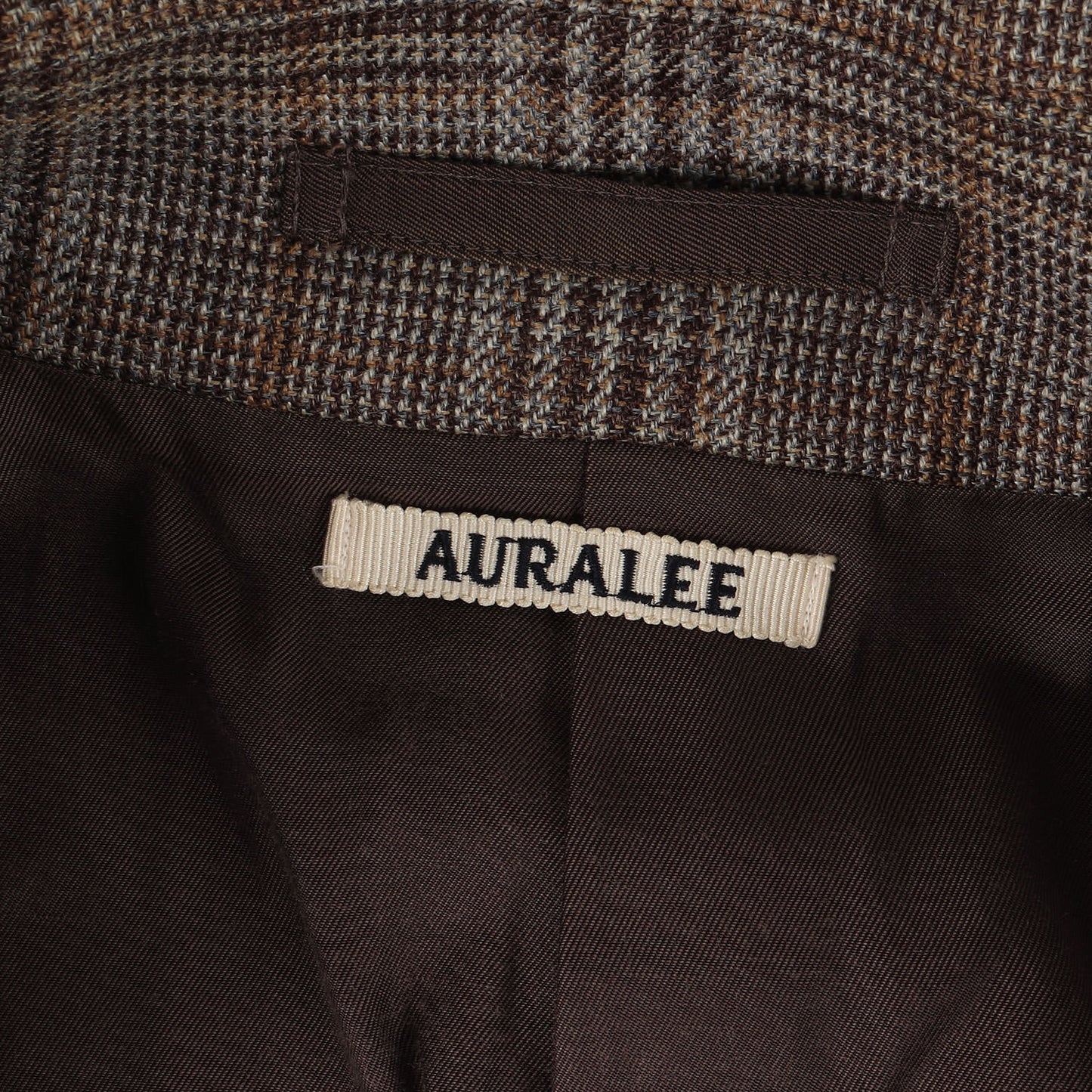 グレンチェック ステンカラー ロング コート (Double Check Coat A7AC01BN)