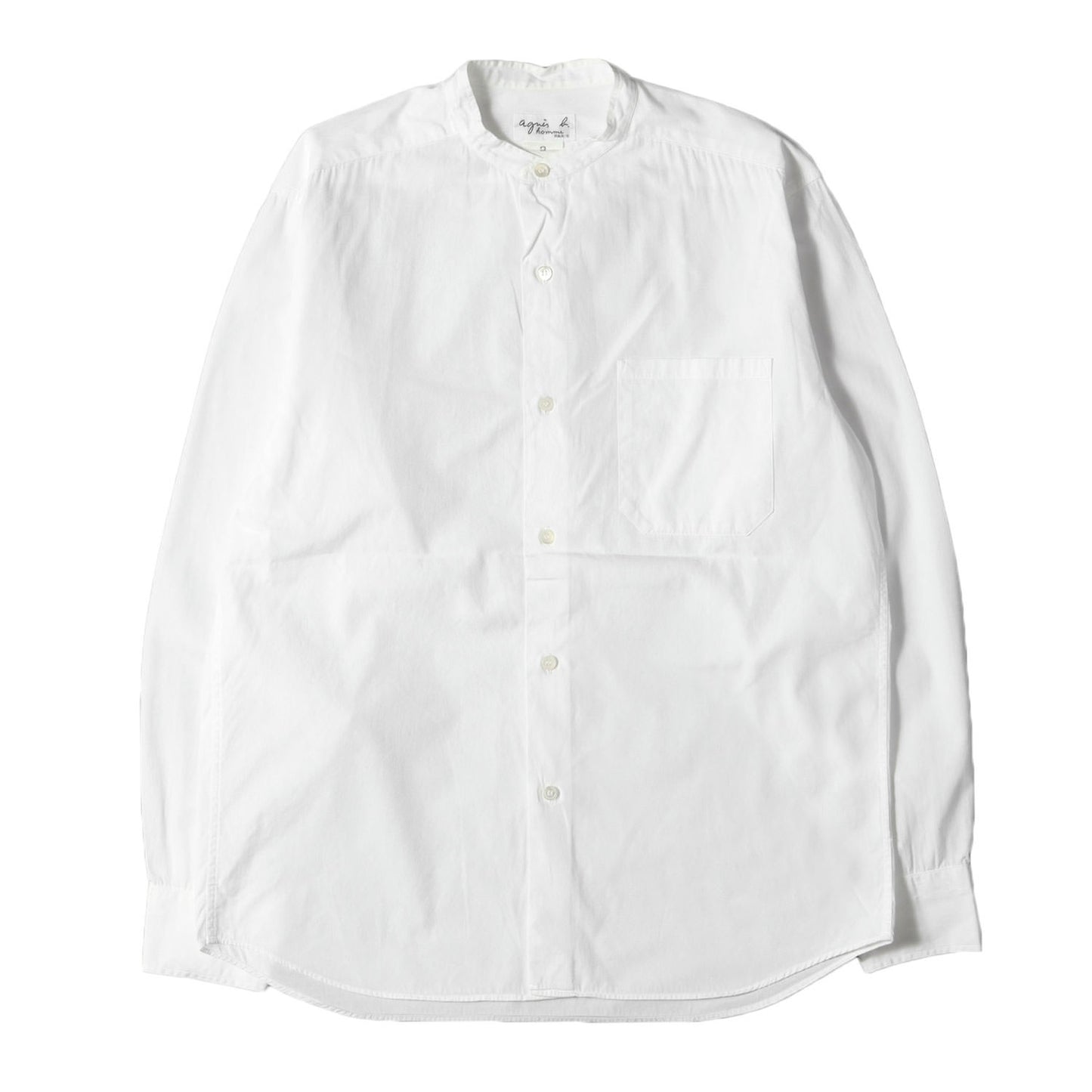 スタンドカラー ブロード ドレス シャツ / homme. MADE IN JAPAN