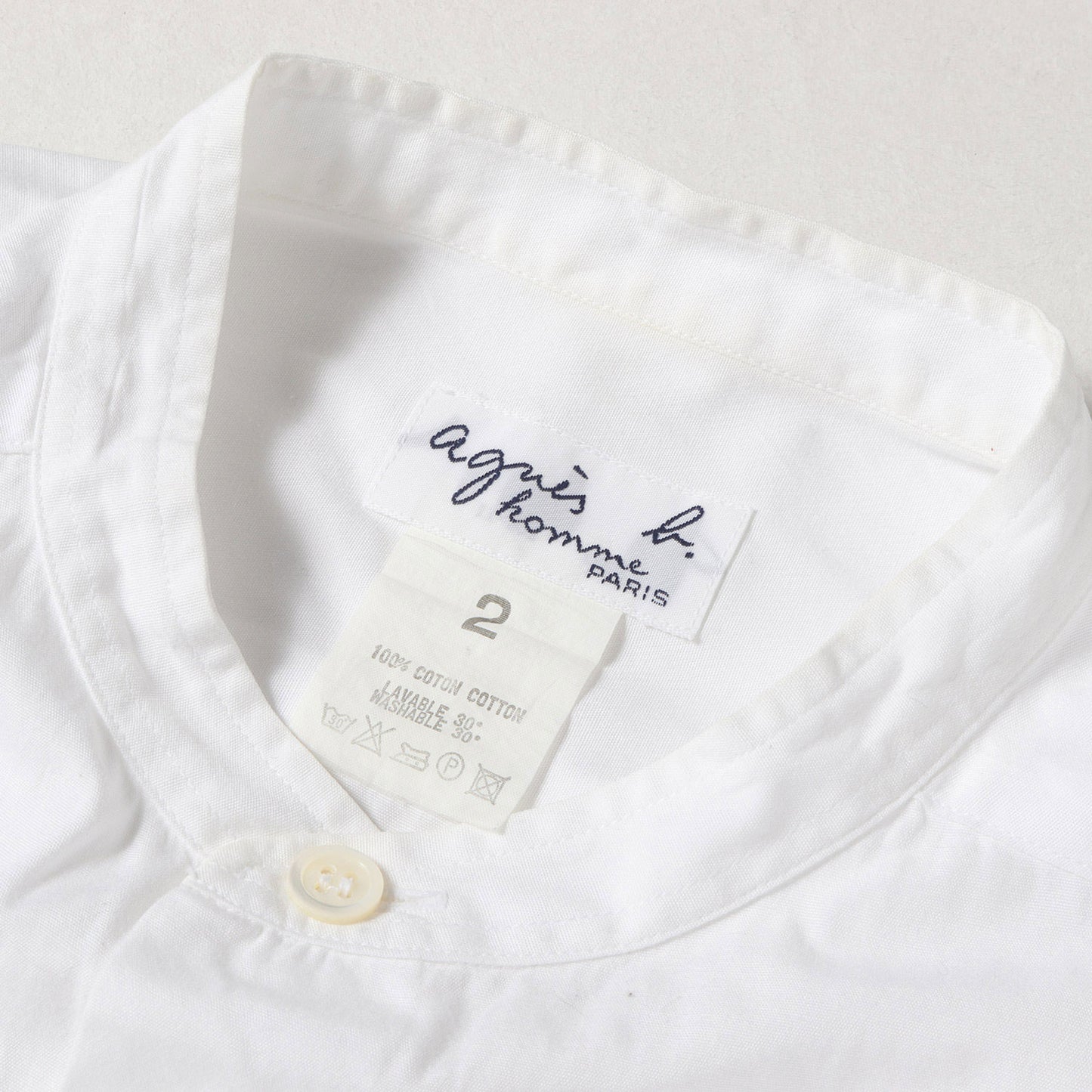 スタンドカラー ブロード ドレス シャツ / homme. MADE IN JAPAN