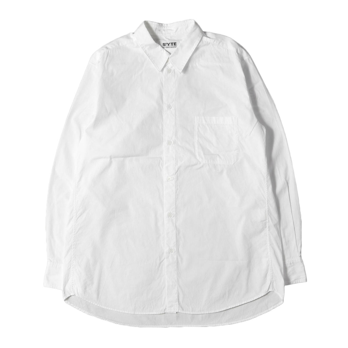 24SS レギュラーカラー ブロード ルーズフィット ドレス シャツ (100/2 BROAD REGULAR COLLAR LOOSE FIT SHIRT UU-B35-080)