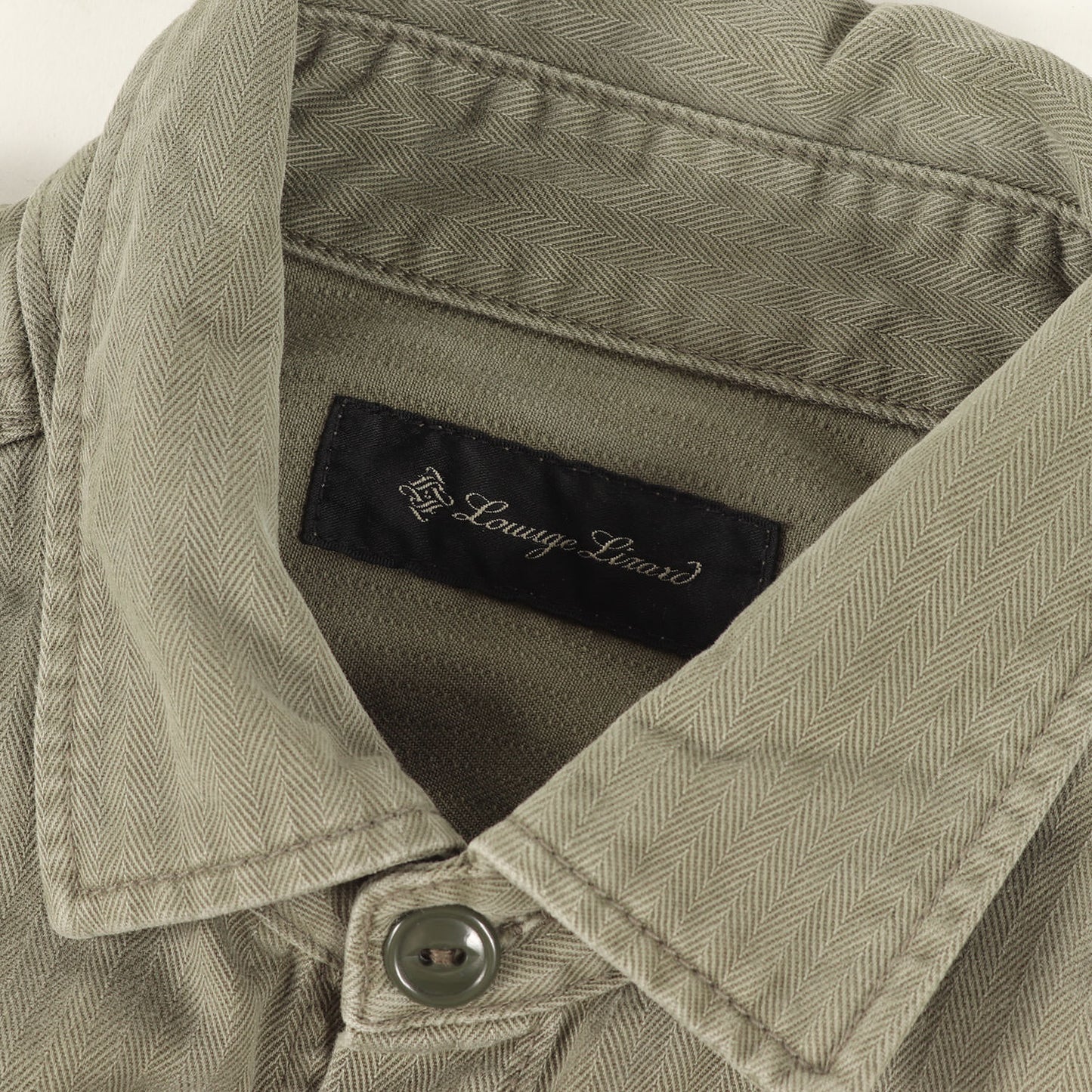 ペイント加工 ヘリンボーン ミリタリー シャツ