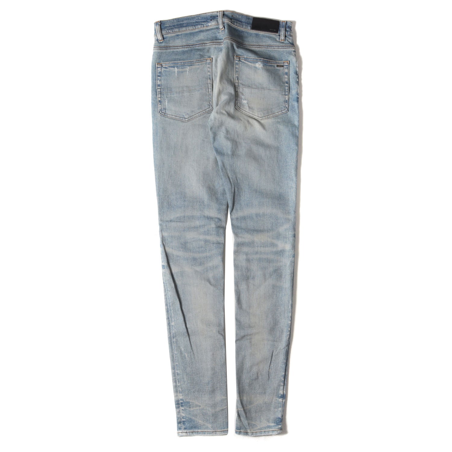 AMIRI(アミリ) 正しく サイズ:33 レザー蛇腹バイカークラッシュ 