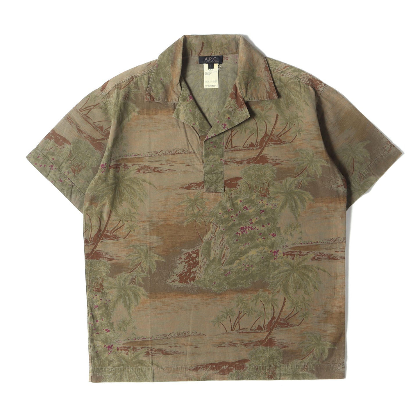 90s - 00s イーストバイウエスト期 ボタニカル オープンカラー プルオーバー 半袖 シャツ