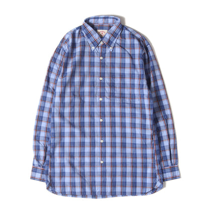 マドラスチェック ボタンダウン ドレス シャツ