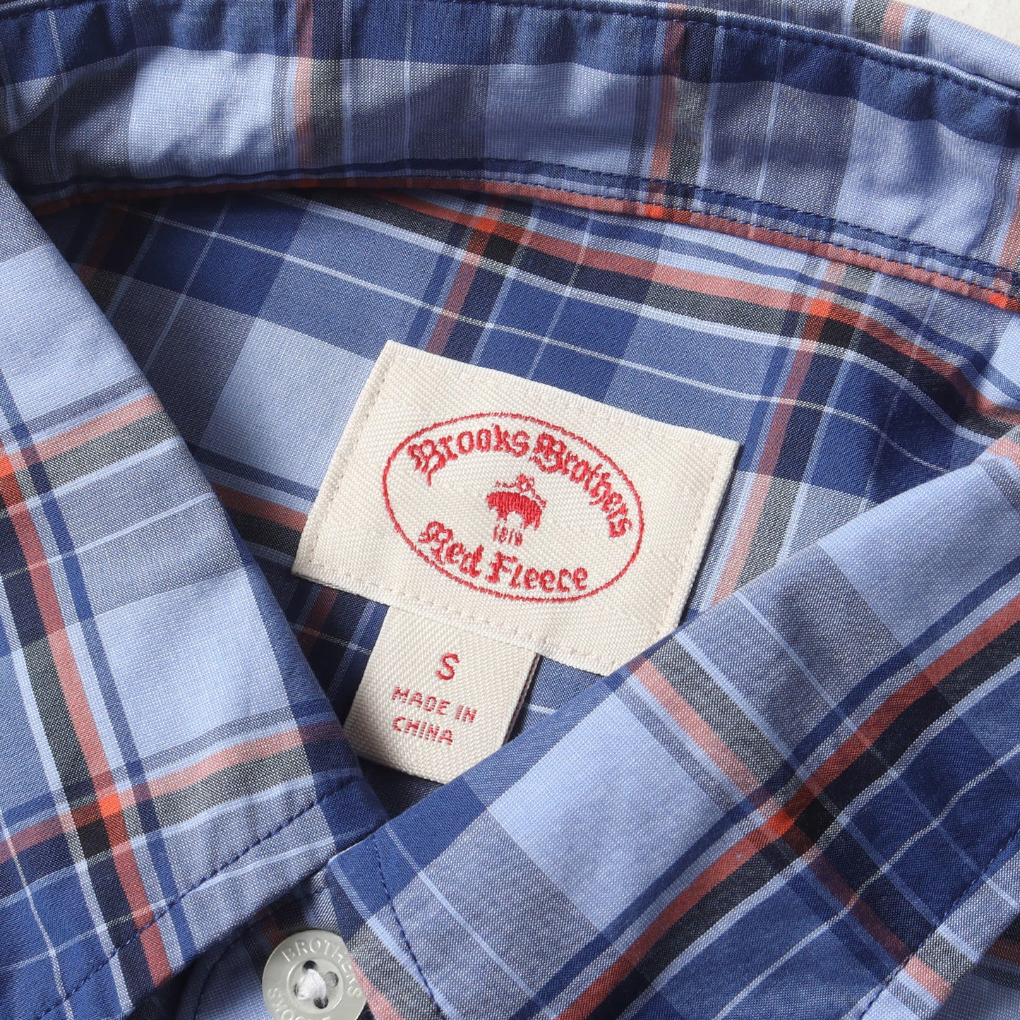 マドラスチェック ボタンダウン ドレス シャツ