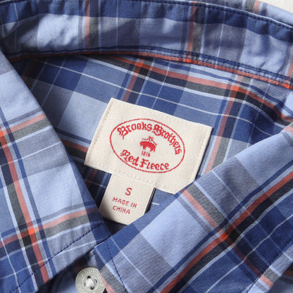 マドラスチェック ボタンダウン ドレス シャツ