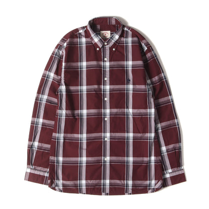 オーバーチェック ボタンダウン ドレス シャツ