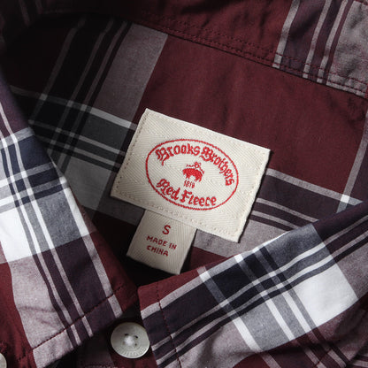 オーバーチェック ボタンダウン ドレス シャツ