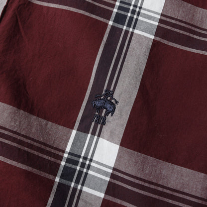 オーバーチェック ボタンダウン ドレス シャツ