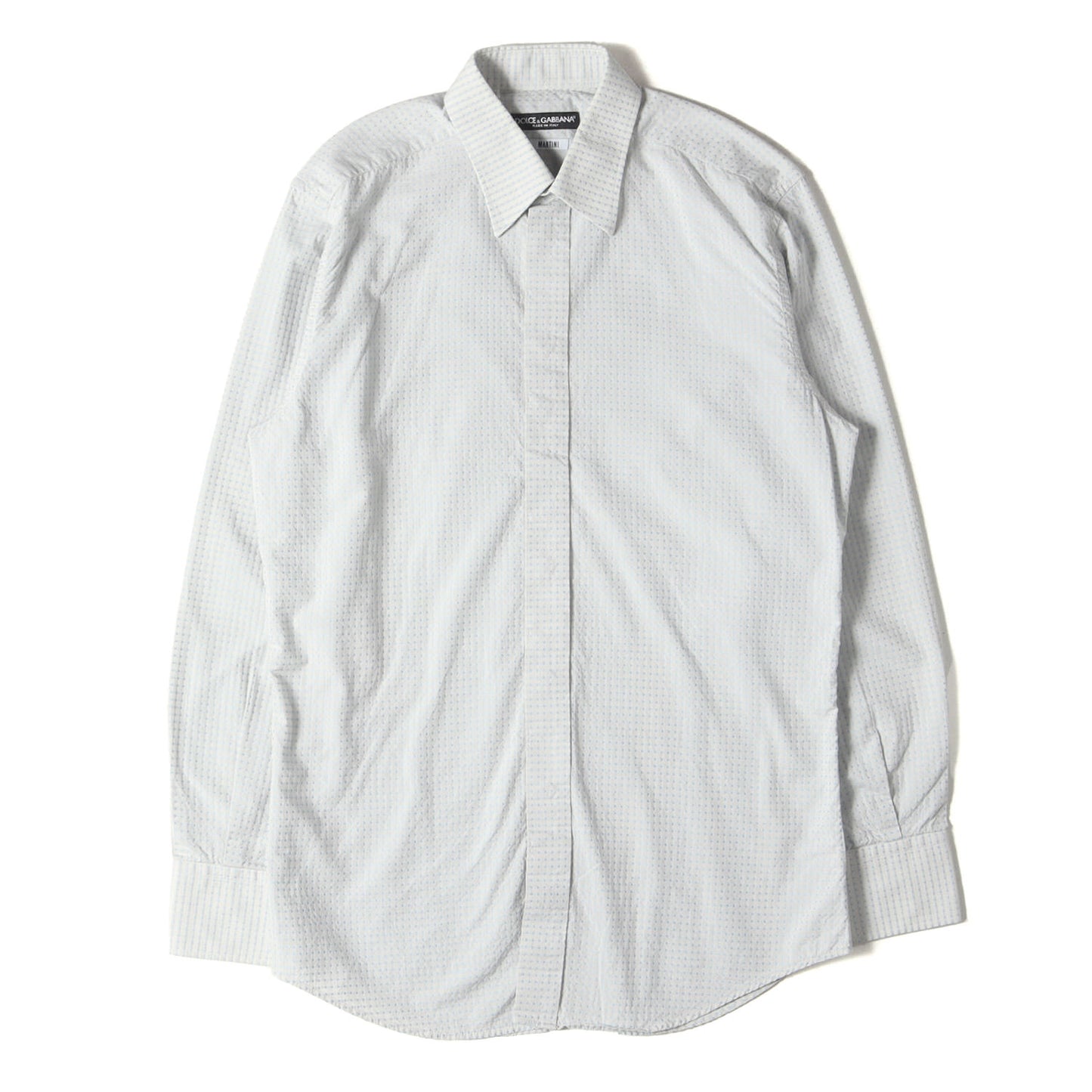 ポルカドット ジャガード フライフロント ドレスシャツ / MARTINI