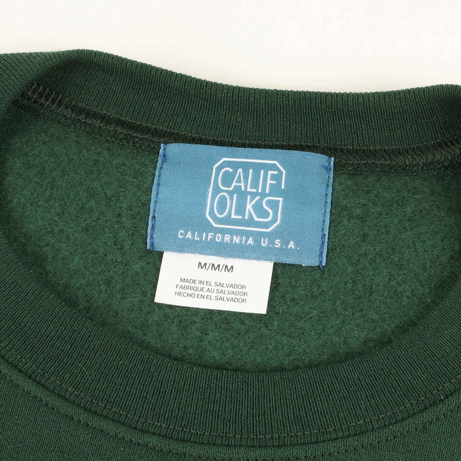 新品 CALIFOLKS カリフォークス スウェット サイズ:M 24AW ラバーロゴ スウェットシャツ (Crew Neck Sweat Los Angeles) / 裏起毛 グリーン トップス トレーナー【メンズ】【中古】 CALIFOLKS (カリフォークス) 24AW ラバーロゴ スウェット (Crew Neck