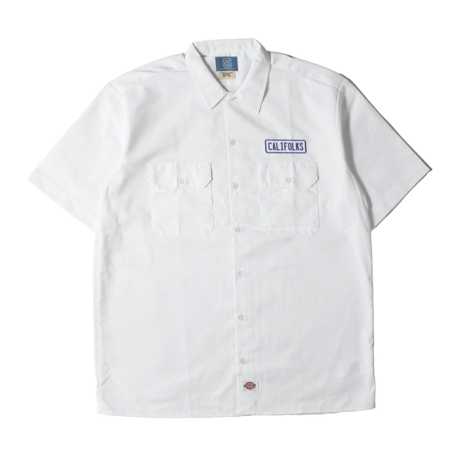 × Dickies 1574 ロゴ 刺繍 ツイル 半袖 ワーク シャツ (CALIFOLKS Dickies Custom Work Shirt Short Sleeve)