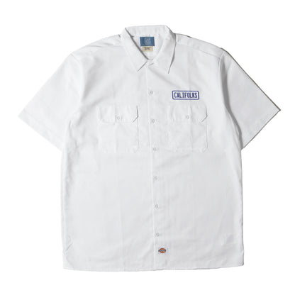 × Dickies 1574 ロゴ 刺繍 ツイル 半袖 ワーク シャツ (CALIFOLKS Dickies Custom Work Shirt Short Sleeve)