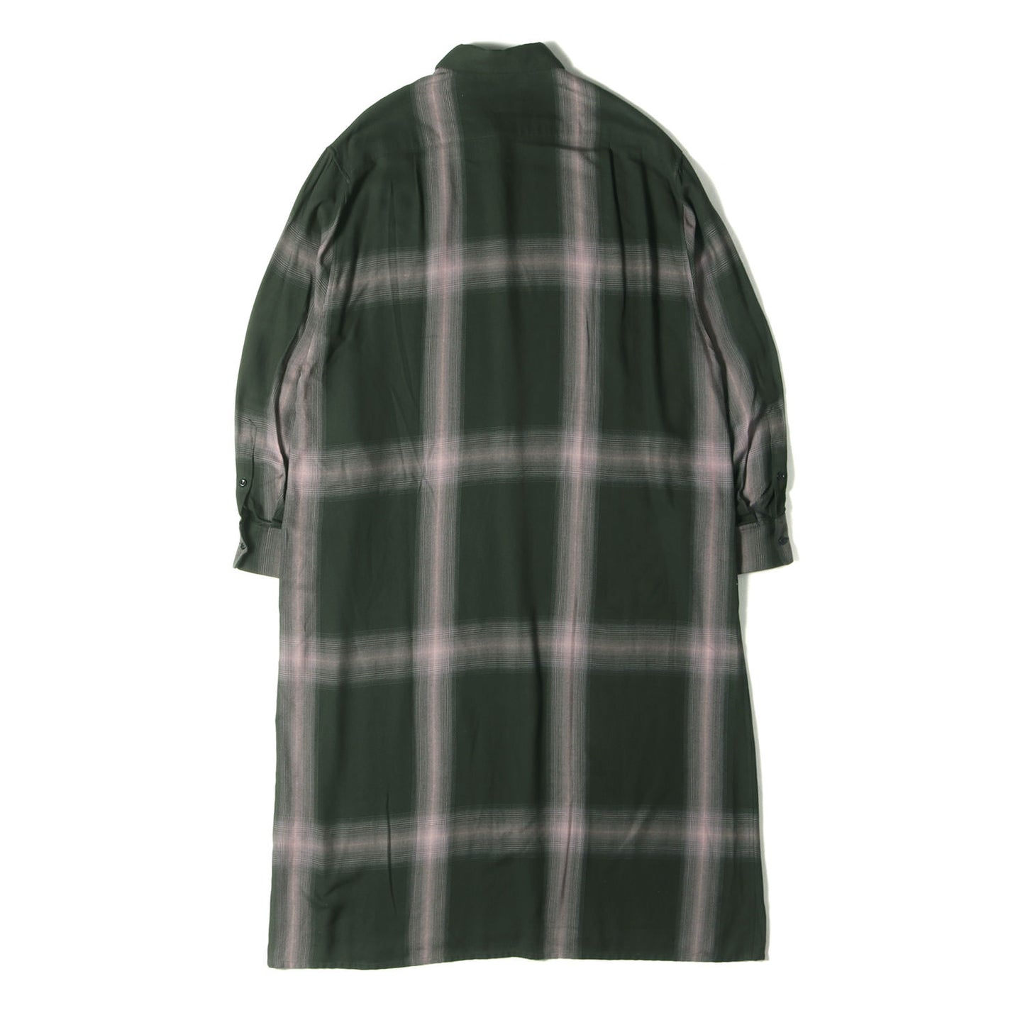 オンブレチェック モダールツイル ロング シャツ (MODAL TWILL OMBRE CHECK LONG SHIRT 2219-133)
