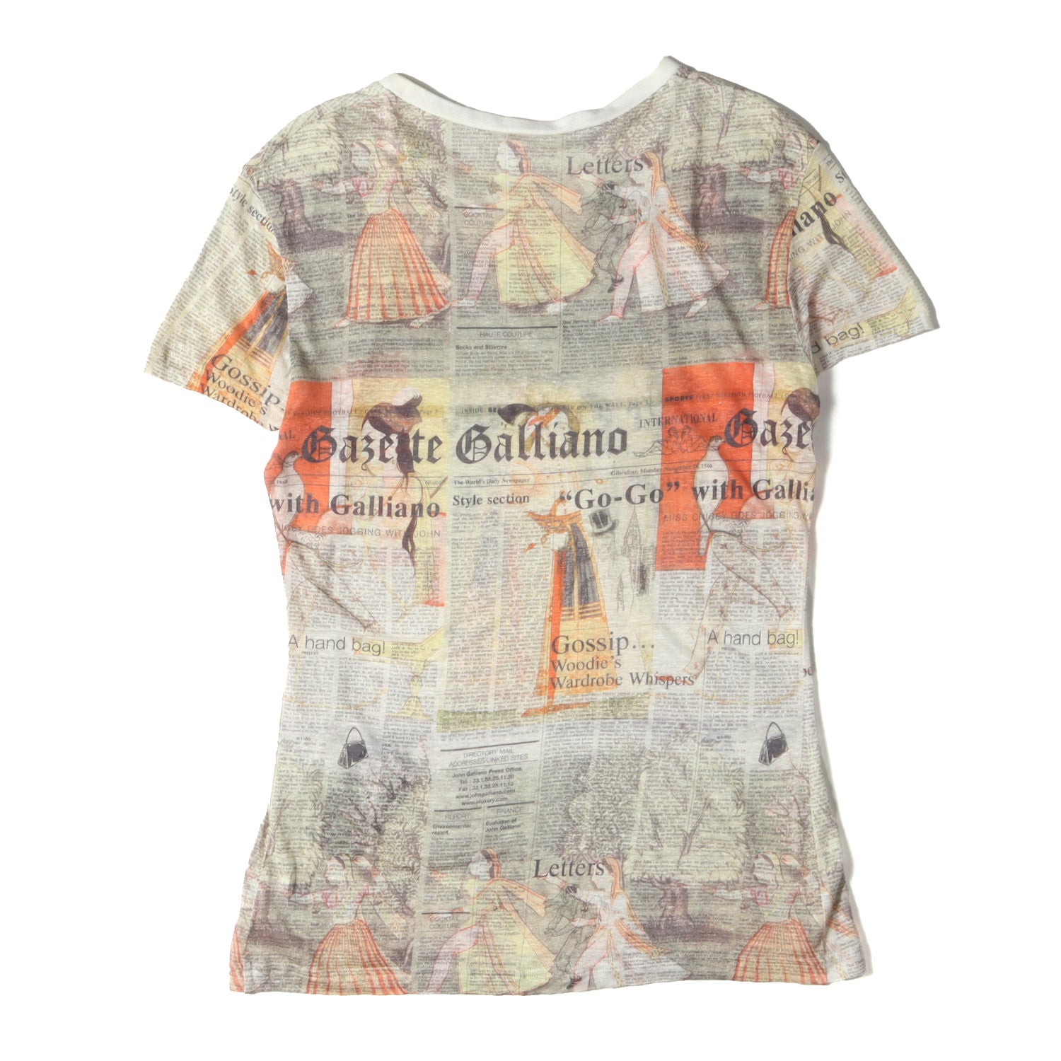 John Galliano ジョンガリアーノ ヒョウ柄カットソー薄手ニット素材