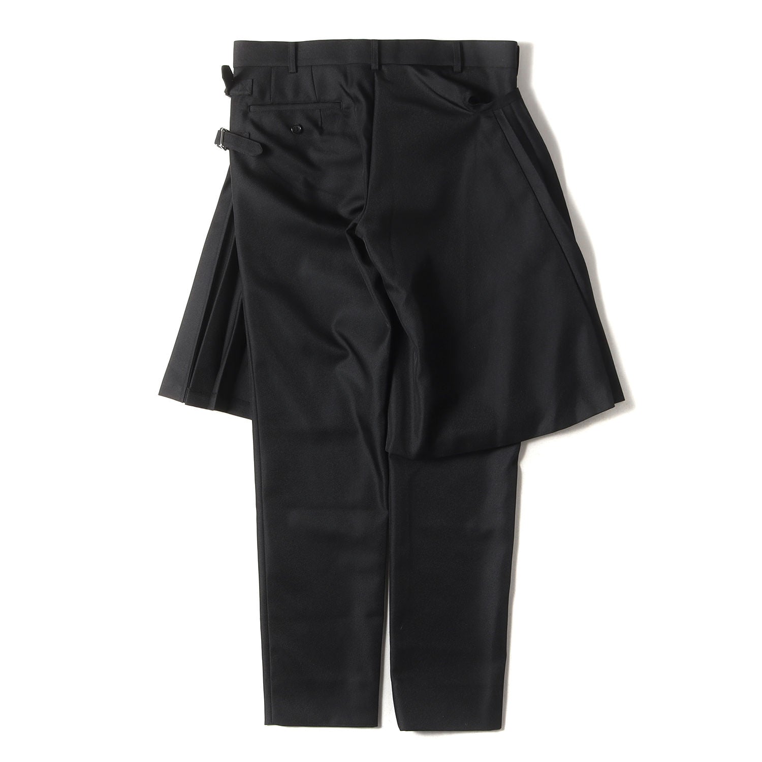 希少 コムデギャルソン ひざ丈 プリーツスカート 黒 1989 ヴィンテージ コムデギャルソンCOMME des GARCONS ウールプリーツスカート