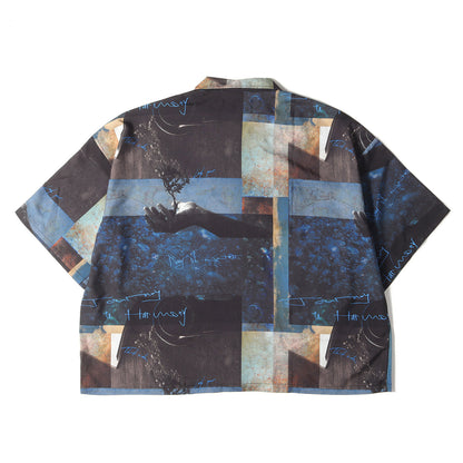 ビッグシルエット 総柄 開襟 アロハ シャツ (UR-527)