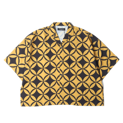 ビッグシルエット 総柄 開襟 アロハ シャツ (YAM-1)