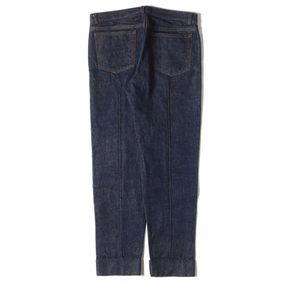 × RTH センタープレス ロールアップ ヘム セルビッジ リジッド デニム パンツ (24204-1-64331) / ボタンフライ