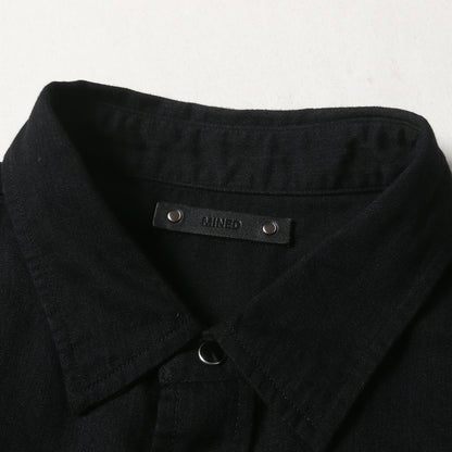 スタンダードエディション ブラック デニム ウエスタン シャツ (Denim Western SH WST-501)