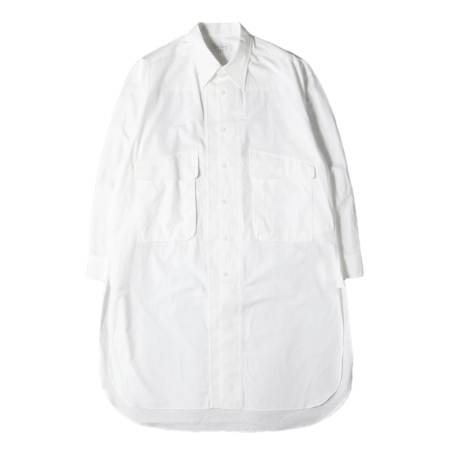 23SS フラップ ポケット ロング ドレス シャツ (100/2 BROAD M-BOTH FLAP CHEST POCKET B HZ-B34-012) / POUR HOMME