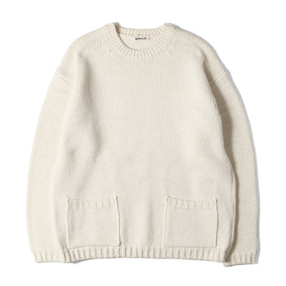 22AW ポケット付き ウールニット セーター (WOOL FELT YARN KNIT P/O A22AP01FY)