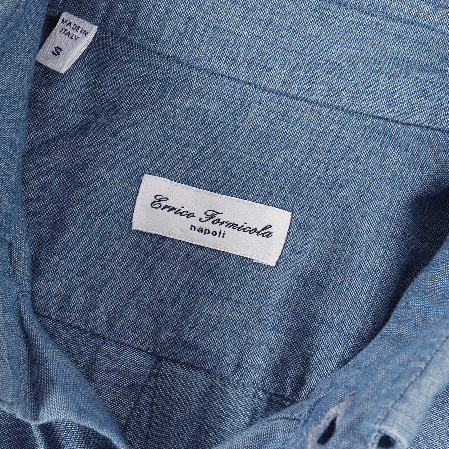 ダンガリー ボタンダウン 半袖 ドレス シャツ (GKG-11370-A) / MADE IN ITALY