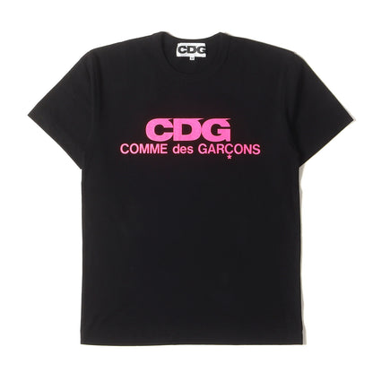 ネオン エアライン ロゴ バインダーネック Tシャツ (SZ-T019) / CDG AD2019