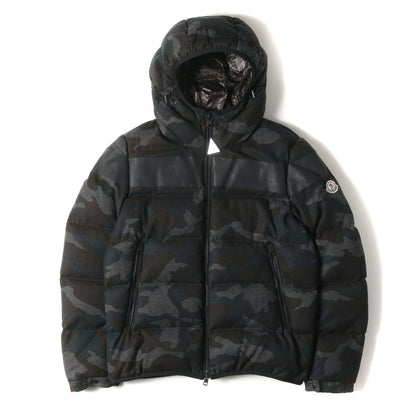 MONCLER (モンクレール) 迷彩 ウール フード ダウン ジャケット  