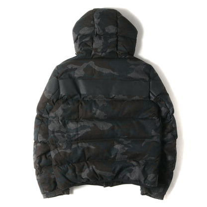 MONCLER (モンクレール) 迷彩 ウール フード ダウン ジャケット 