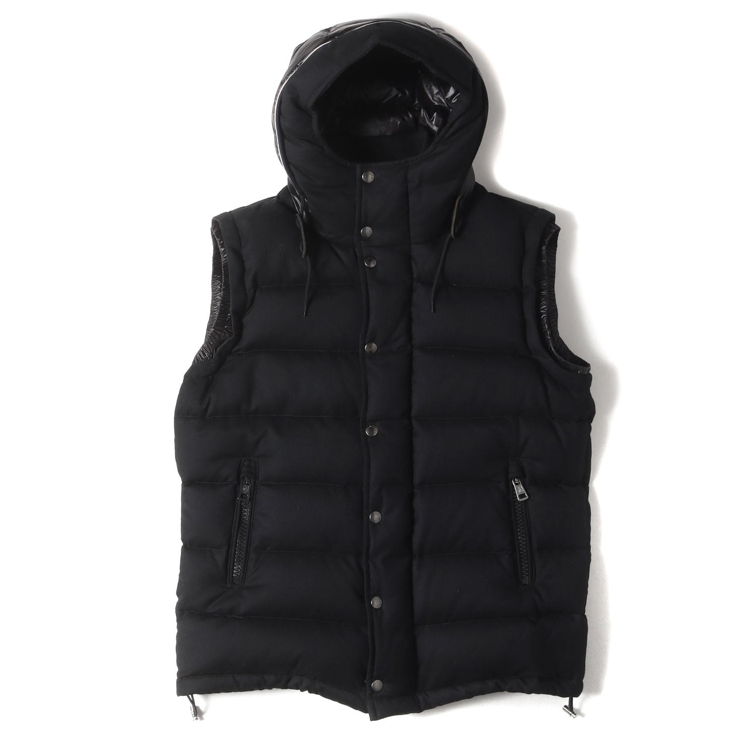モンクレール MONCLER ROYALE　2WAYフーデッドダウンジャケット 420914180700 ブラック サイズ：0 モンクレール MONCLER ROYALE 2WAYフーデッドダウンジャケット