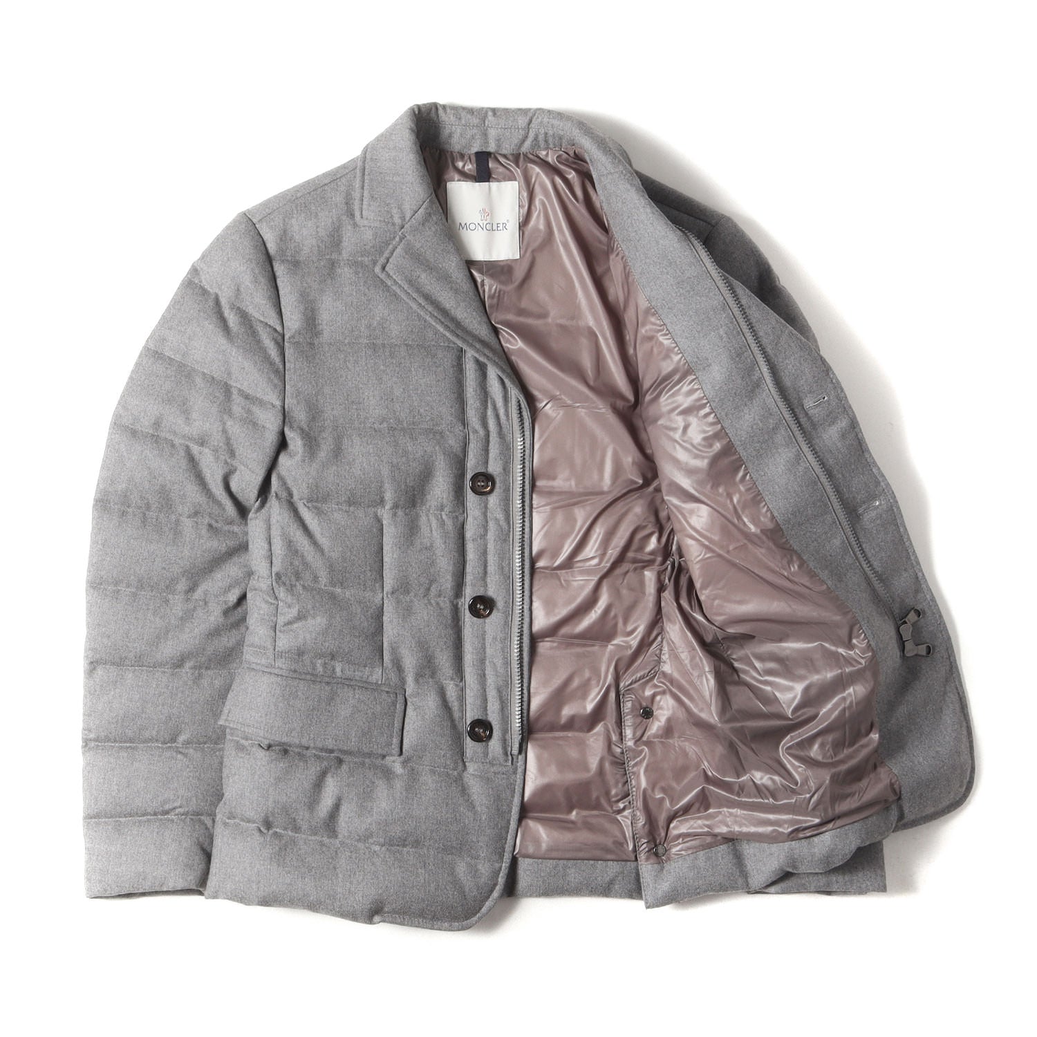 MONCLER (モンクレール) 2WAY ウール 3B テーラード ダウンジャケット (RODIN 112-091-41334-00) -  ブランド古着の通販・買取 | BEEGLE by Boo-Bee