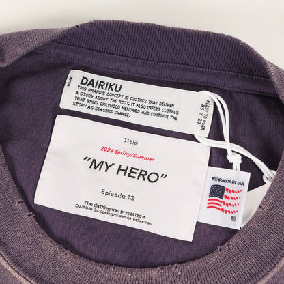 24SS ロゴ 刺繍 ロングスリーブ Tシャツ (AMERICA Vintage Sunburn Tee Navy 24SS C-4)