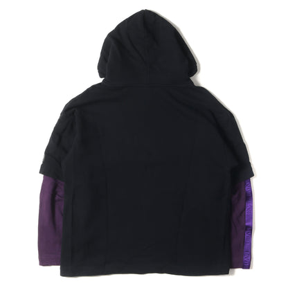 ボックスロゴ ワッペン ドッキング スウェット パーカー (Docking hoodie G01HD281) / 裏毛 MYne